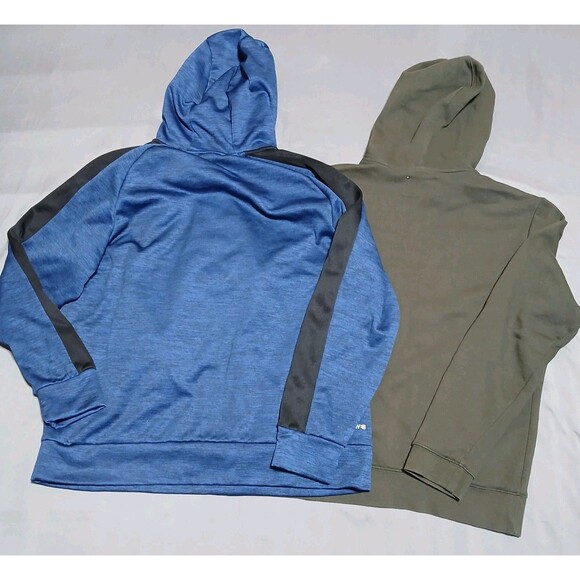Champion Spyder Hoodie Lot Men L Pullover Sweatshirt Green Blue Athletic Stretch - Picture 2 of 14